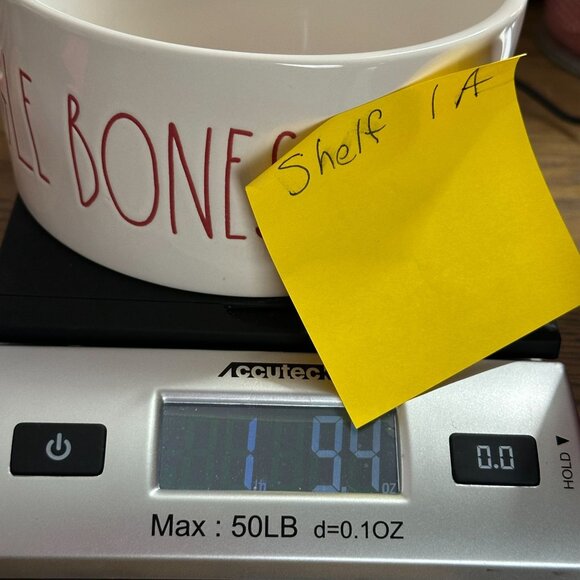 Rae Dunn Jingle Bones Red Letter Dog Bowl 6in Holiday Pet Dish Christmas Ceramic - Picture 12 of 13